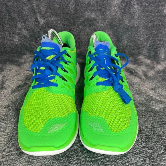 Nike free 5.0 Poison Green Lyon Blue Flesh Sport Shoes Men size 10.5 - Picture 4 of 8